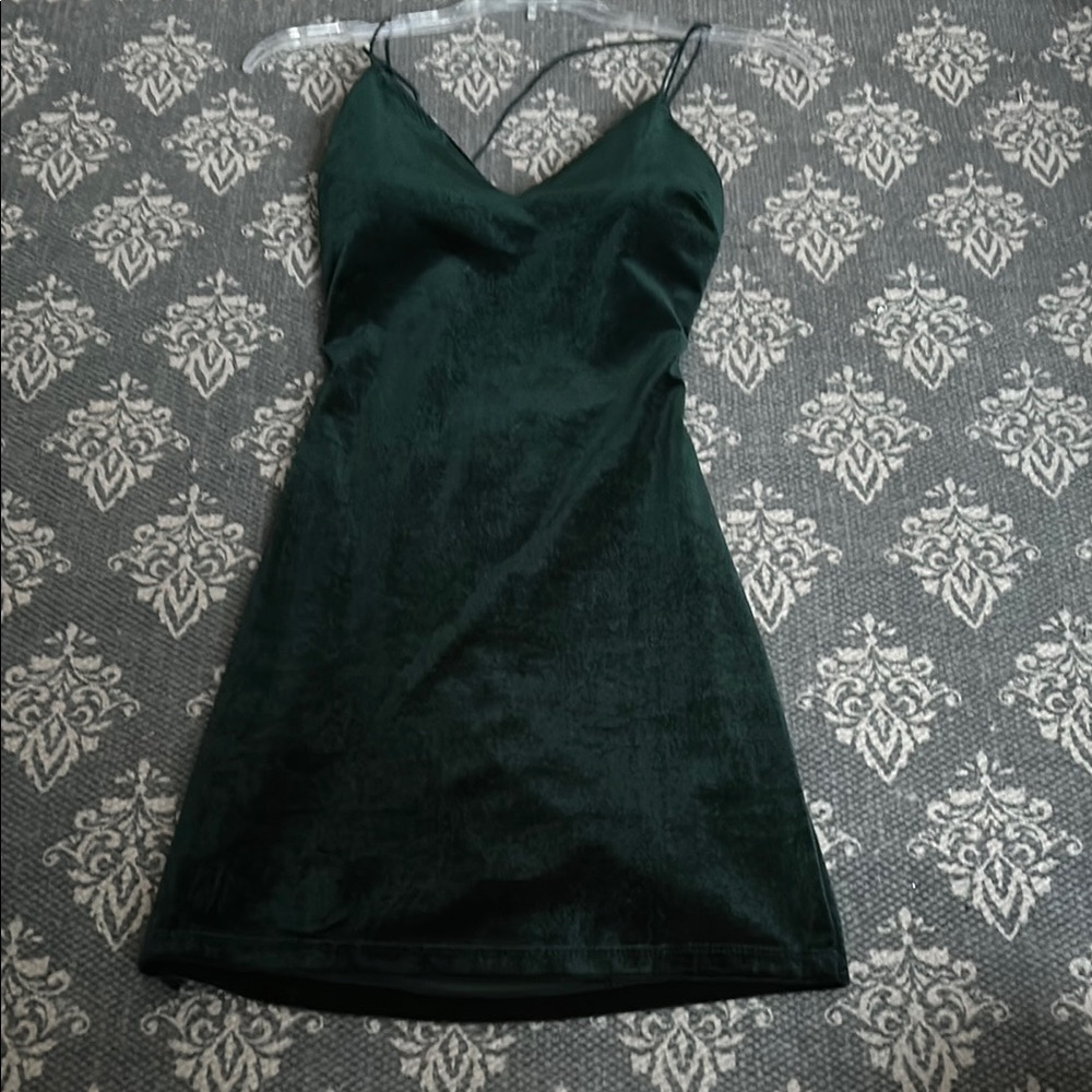 Elegant Dark Green Slip Dress